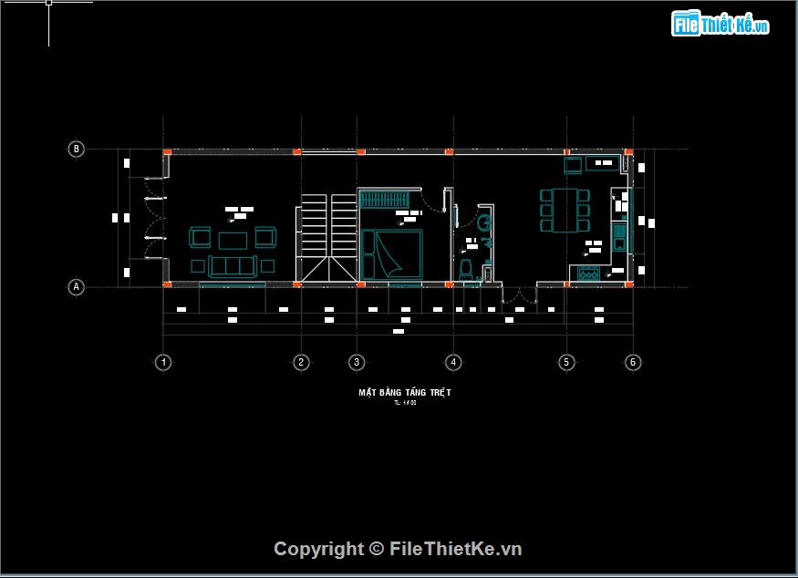 Nhà phố 2 tầng,File cad Nhà phố 2 tầng,Nhà phố 2 tầng 5x17m,thiết kế nhà phố 2 tầng,mẫu nhà phố 2 tầng